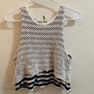 Fishnet cropped top